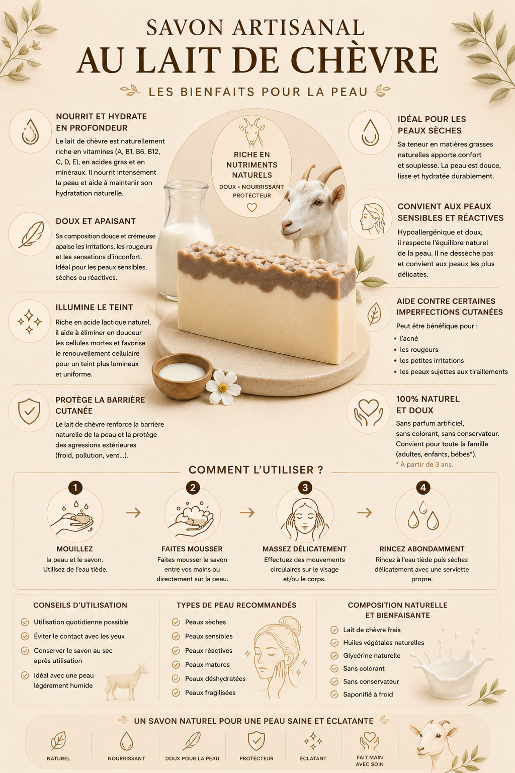 Savon lait de chèvre