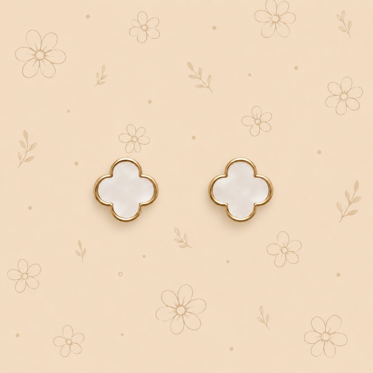 Boucle oreille Océane (blanc)