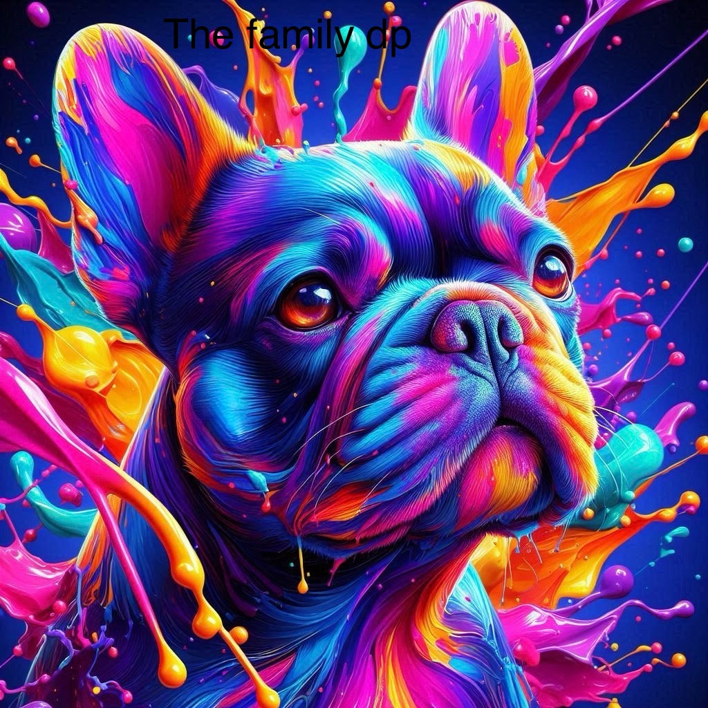 Explosion de couleur bouledogue