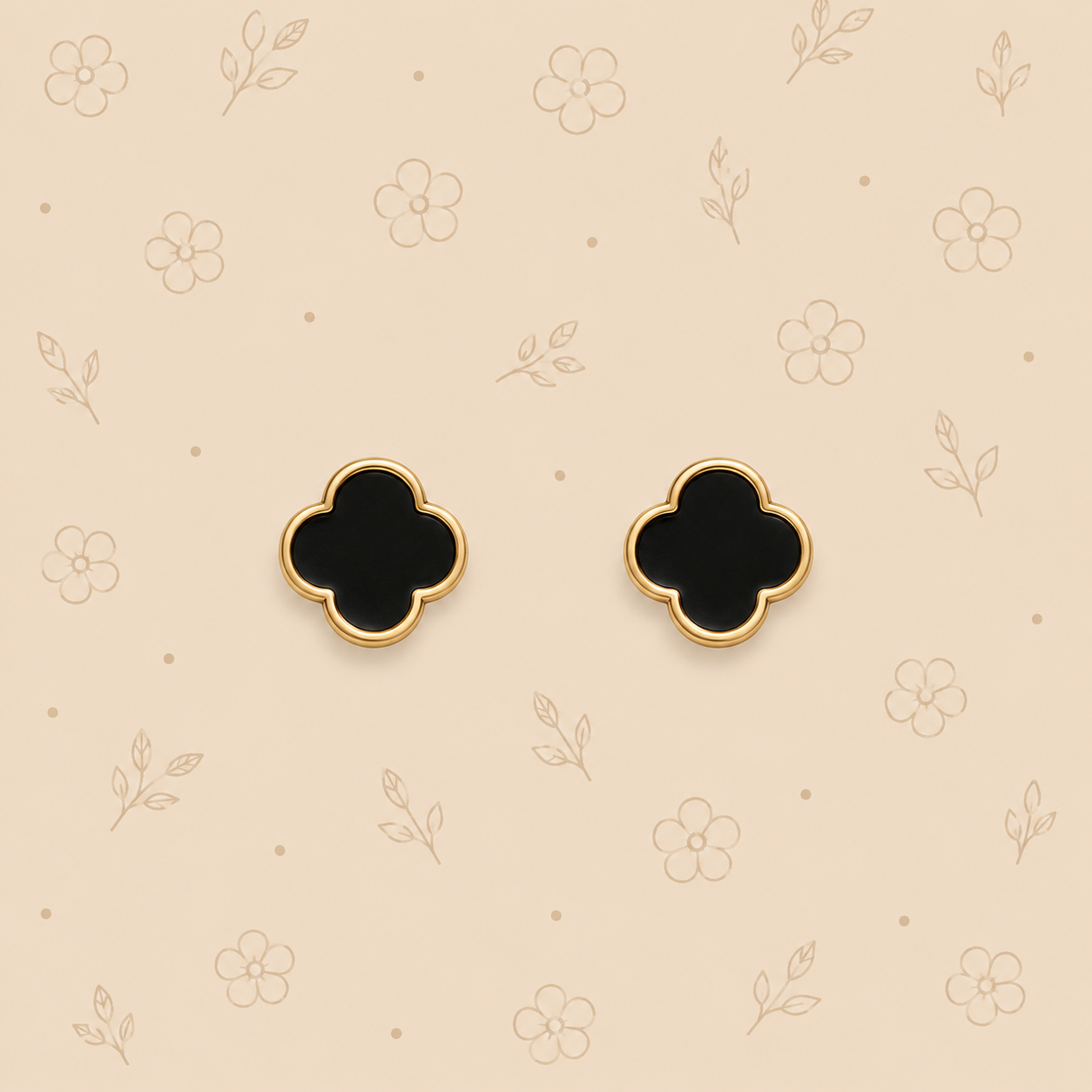 Boucle oreille Océane (noir)