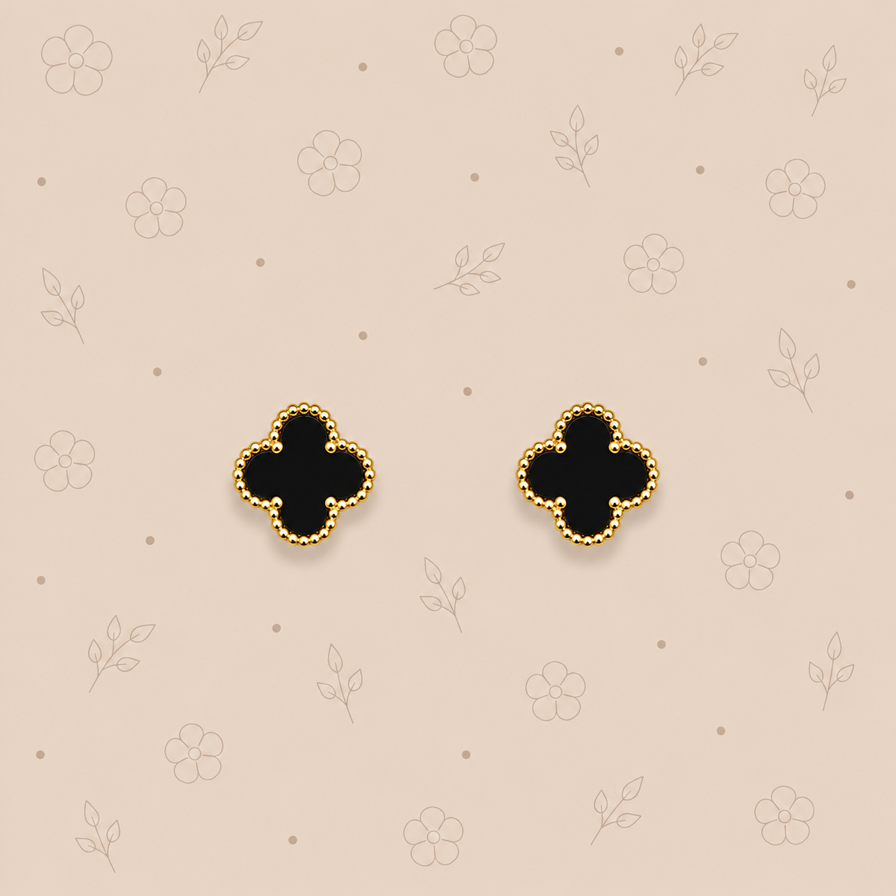 Boucle oreille Océane (noir perle)