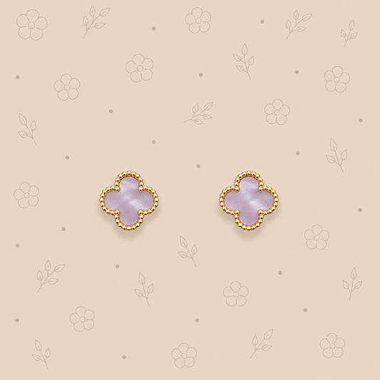 Boucle oreille Océane ( lilas nacré)