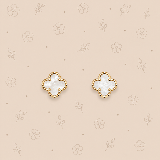Boucle oreille Océane (blanc nacré )