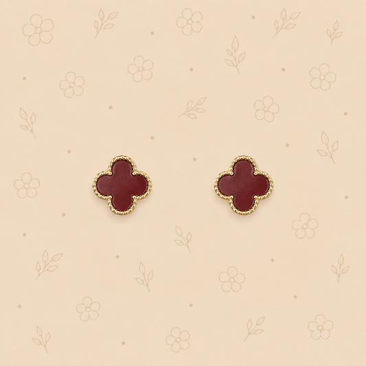 Boucle oreille Océane (bordeaux)