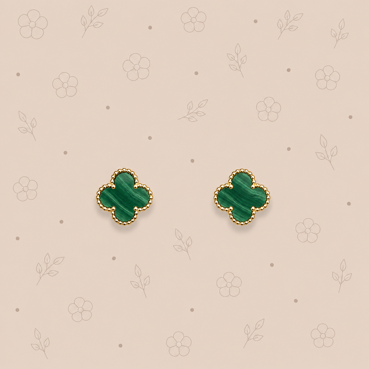 Boucle oreille Océane vert)