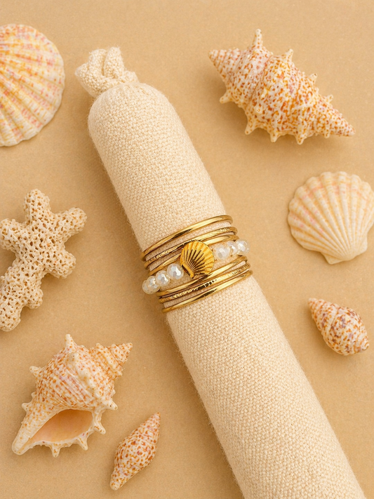 Bague réglable coquillage 10