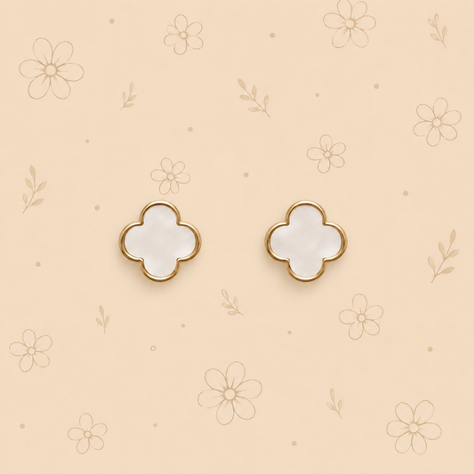 Boucle oreille Océane (blanc)