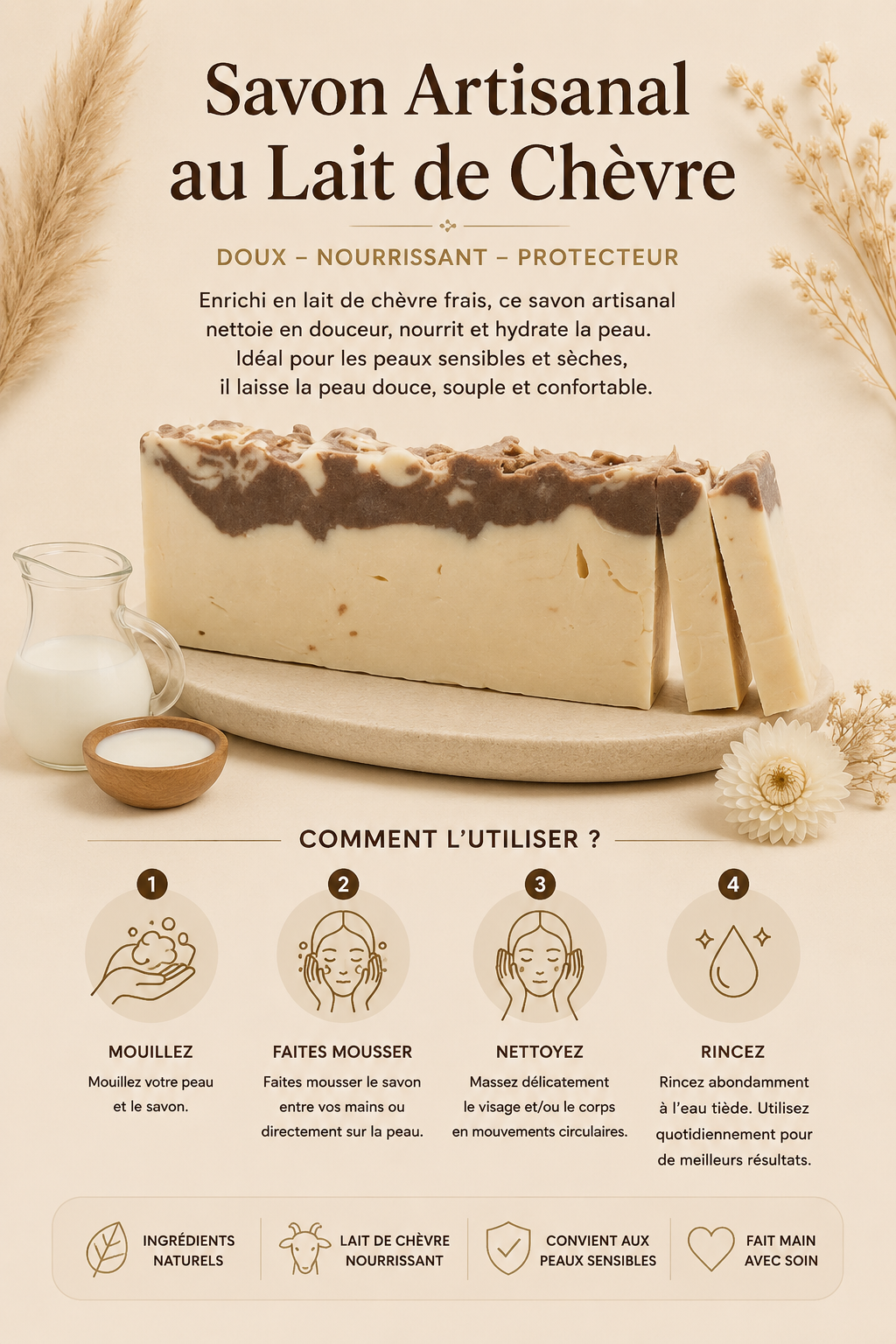 Savon lait de chèvre