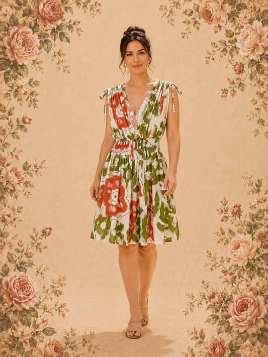 Robe Mathilde kaki rouille)