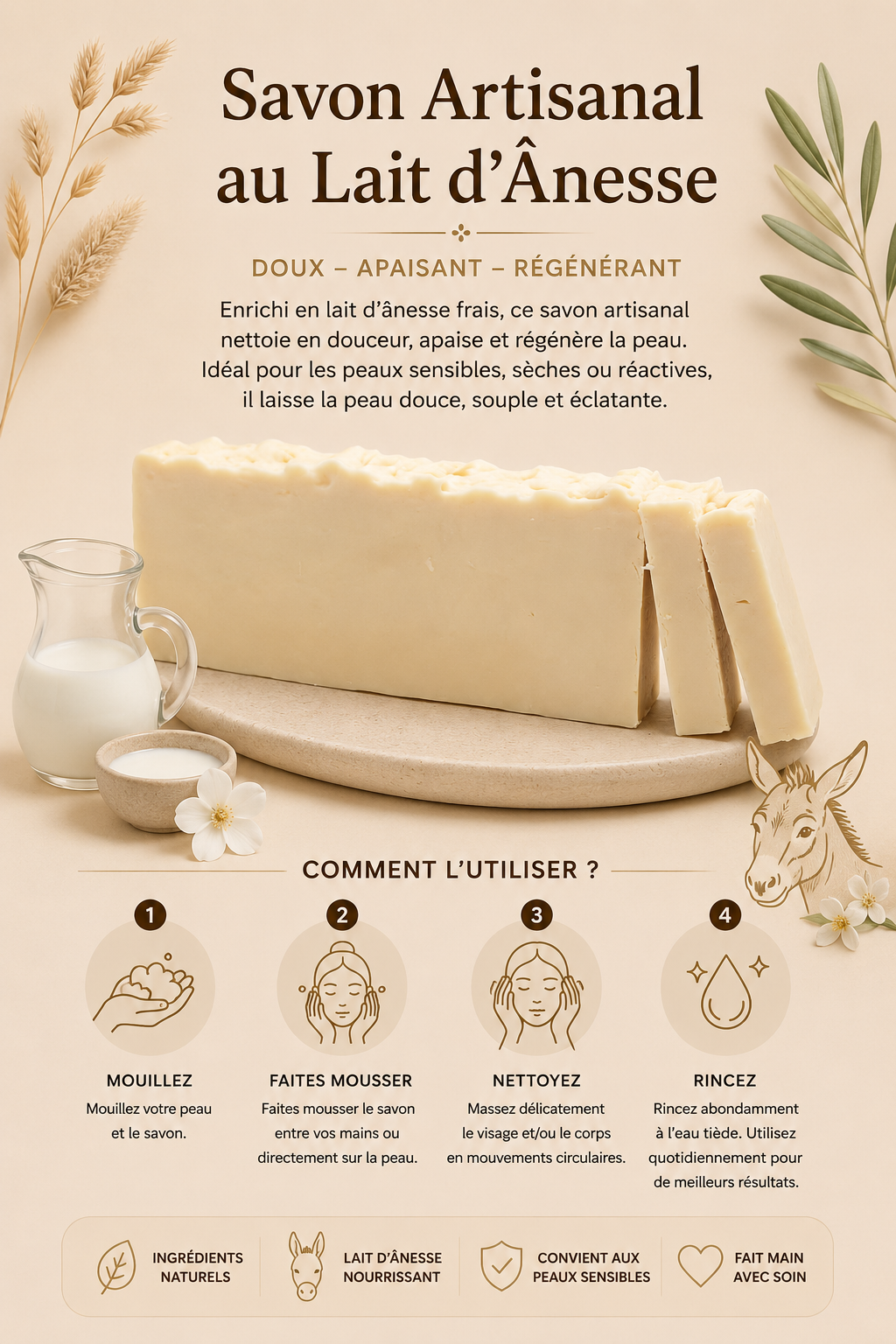 Savon lait d’ânesse