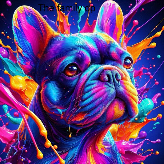 Explosion de couleur bouledogue