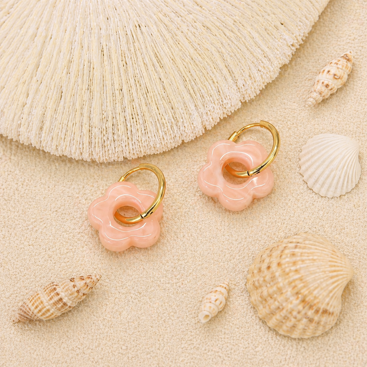 Boucle oreille fleurs
