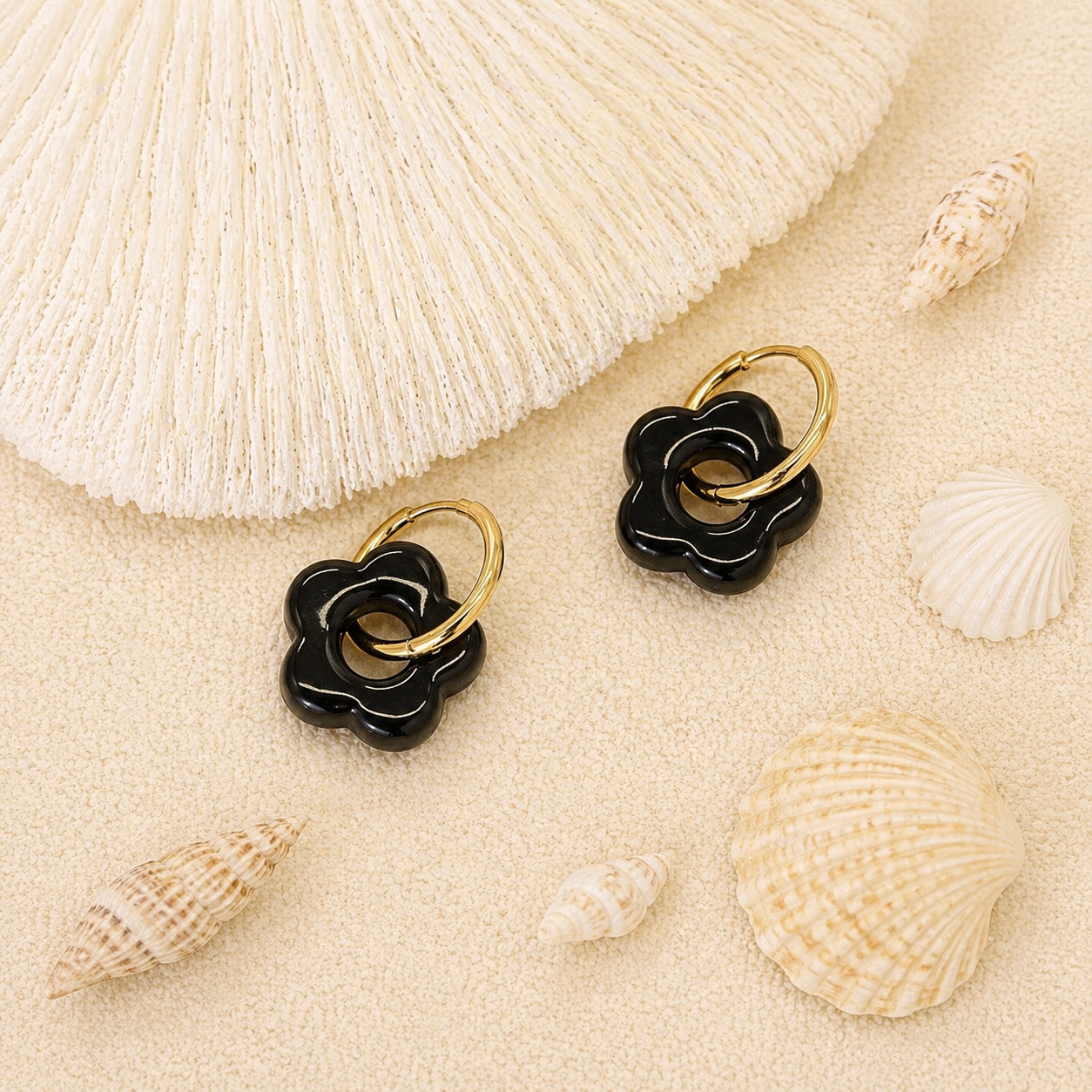 Boucle oreille fleurs