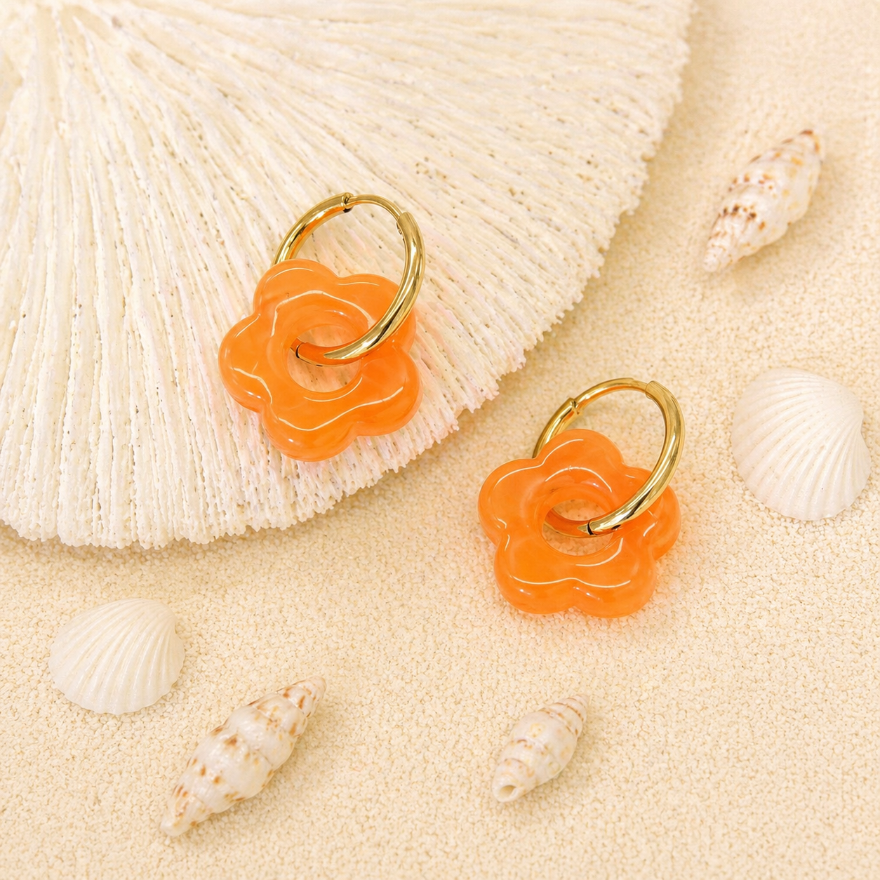 Boucle oreille fleurs