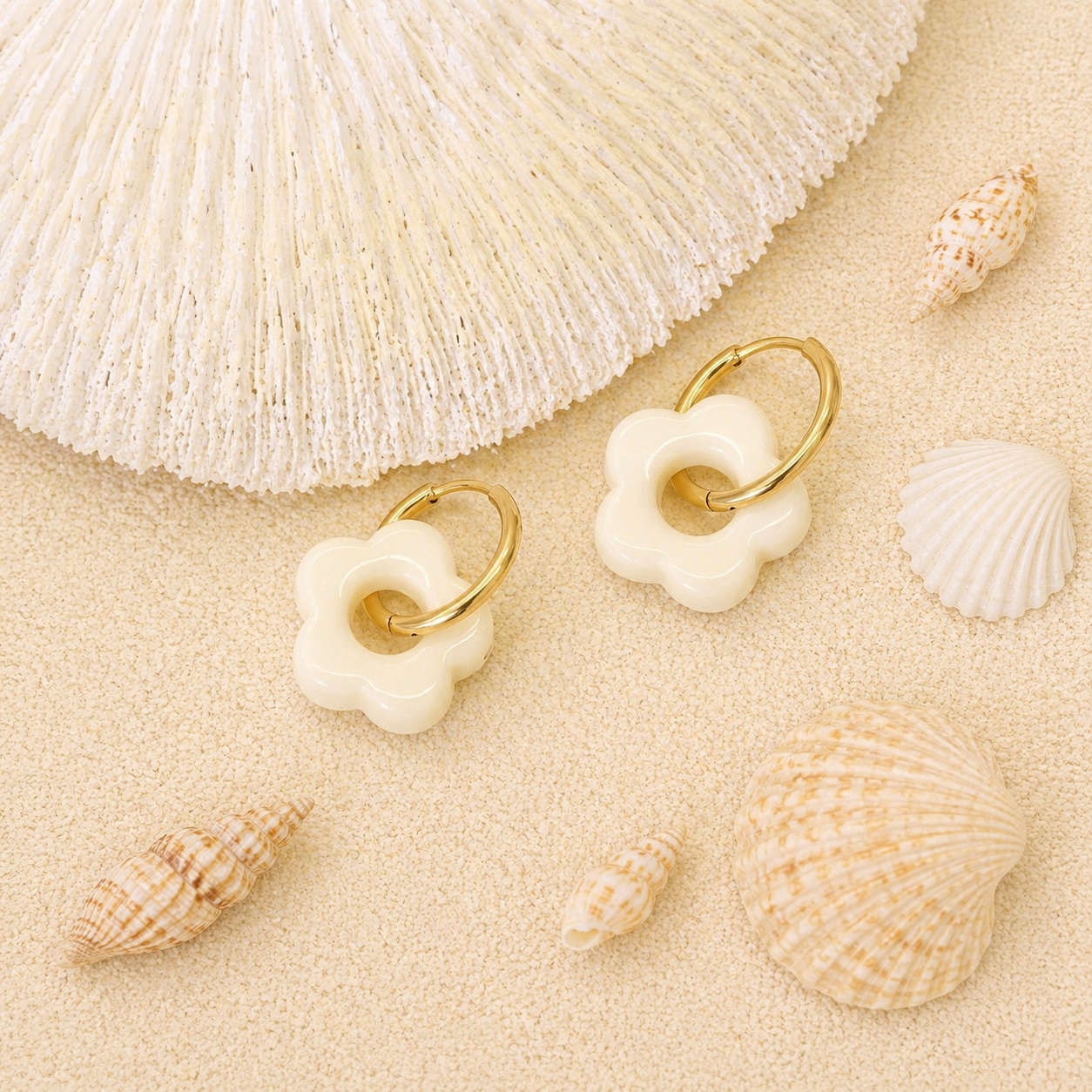 Boucle oreille fleurs
