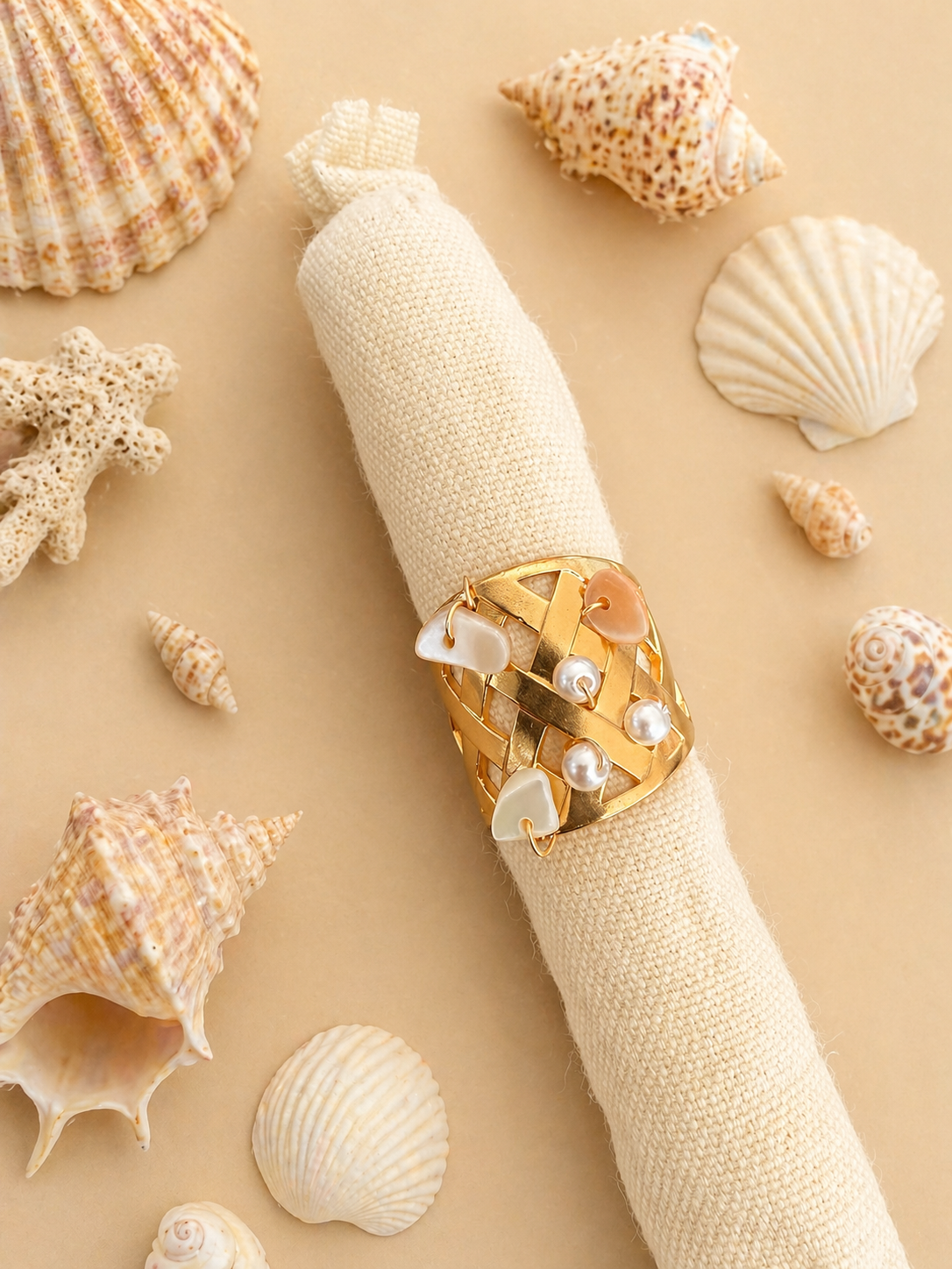 Bague réglable coquillage  1