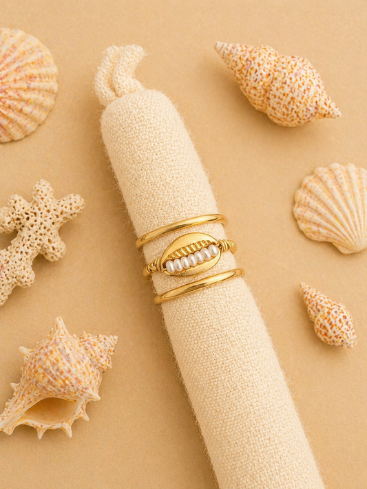 Bague réglable coquillage 7