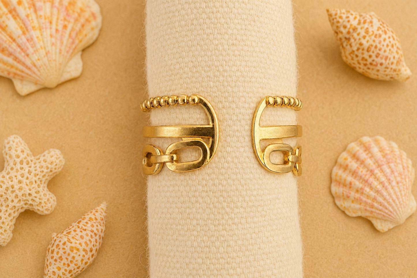 Bague réglable coquillage 9