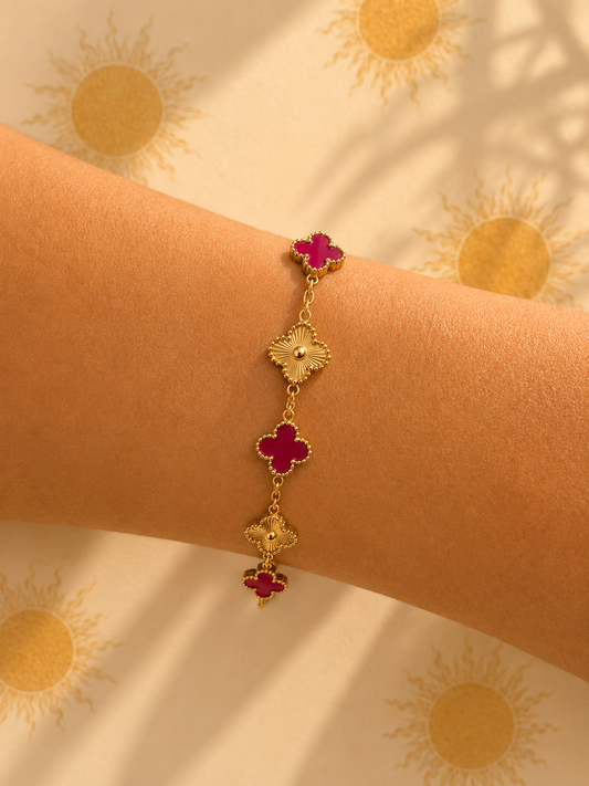 Bracelet tendance (rose fushia)