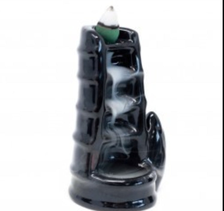 Fontaine a encens céramique tranche bambou