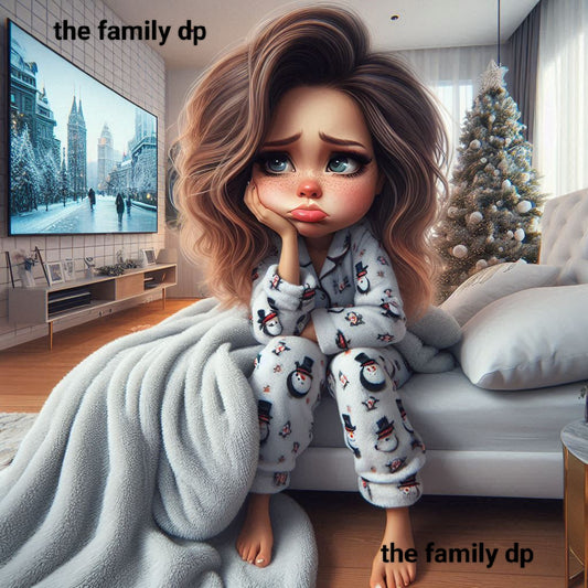 Boudeuse en pyjama